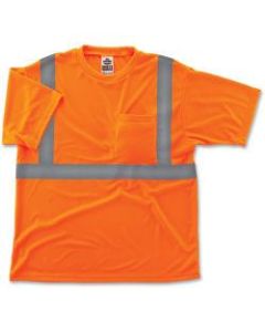 Ergodyne GloWear 8289 Type R Class 2 T-Shirt, 2X, Reflective Orange
