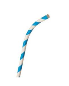 ECO Products Flexible Paper Straws, Blue, Case Of 3,200
