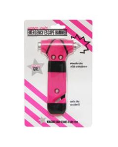Super-Cute Emergency Escape Hammer And Seatbelt Cutter, Pink