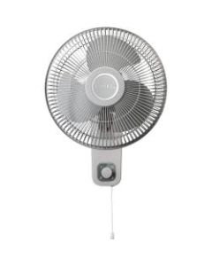 Lasko M12900 Wall Mount Fan - 12in Diameter - 3 Speed - Quiet, Oscillating, Adjustable Tilt Head, Durable - Gray