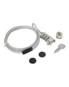 Inland Laptop Notebook Security Lock - 4-digit - Stainless Steel - 6 ft