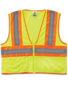Ergodyne GloWear Safety Vest, 8229Z Economy 2-Tone Type-R Class 2, 2X/3X, Lime