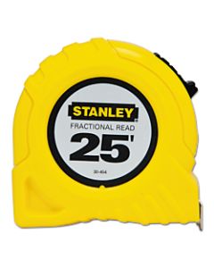 Stanley Tools Tape Measure, Standard, 25ft x 1in Blade