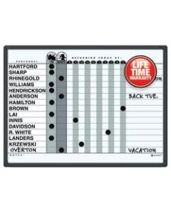 Quartet Classic DuraMax Magnetic Dry-Erase In/Out Board, 24in x 18in, Aluminum Frame With Black Finish