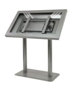 Peerless-AV Landscape Kiosk Enclosure - Up to 46in Screen Support - 74.96 lb Load Capacity - 55.6in Height x 47in Width x 24in Depth - Freestanding, Floor Stand - Silver