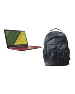 Acer Aspire 3 A315-53 Laptop, 15.6in Screen, Intel Core i3, 4GB Memory/16GB Intel Optane Memory, 1TB Hard Drive, Windows 10, Roc Red, A3155335ZY-BAG
