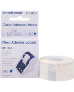 Seiko Address Labels, 2434165, 3.5inW x 1 1/8inL, 130 Per Roll, Clear