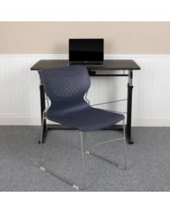 Flash Furniture HERCULES Series Full-Back Stack Chairs, Blue, Set Of 5 Chairs