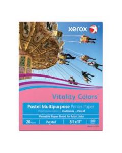 Xerox Vitality Colors Multi-Use Printer Paper, Letter Size (8 1/2in x 11in), 20 Lb, 30% Recycled, Cherry, Ream Of 500 Sheets
