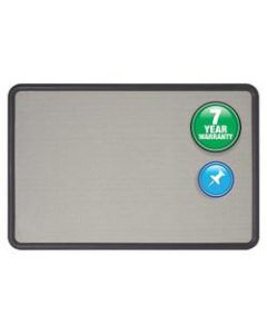 Quartet Contour Bulletin Board, 36in x 24in, Plastic Frame With Black Finish