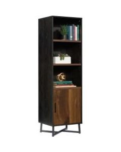 Sauder Canton Lane 60inH Bookcase With Door, Brew Oak/Grand Walnut
