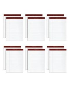TOPS Docket Gold Premium Writing Pads, 8 1/2in x 11 3/4in, Legal Ruled, 50 Sheets, White, Pack Of 12 Pads