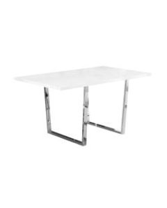 Monarch Specialties Esther Dining Table, 30-1/4inH x 59inW x 35-1/2inD, White