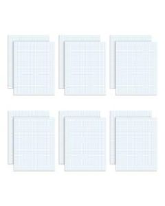 TOPS Quadrille Pad, 8 1/2in x 11in, Quad Ruled, White, 50 Sheets Per Pad, Pack Of 12 Pads