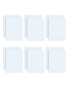 TOPS Quadrille Pad, 8 1/2in x 11in, Quad Ruled, White, 50 Sheets Per Pad, Pack Of 12 Pads