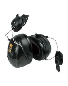 3M Optime Earmuff Cap-Mount Headset, Black/Green