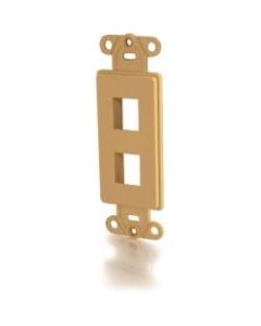 C2G Two Port Keystone Decorative Style Wall Plate - Ivory - 2 x Socket(s) - Ivory