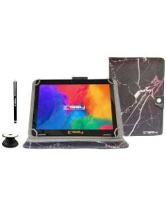 Linsay F10IPS Tablet, 10.1in Screen, 2GB Memory, 32GB Storage, Android 10, Marble Black/Pink