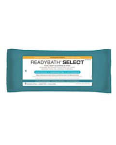 ReadyBath SELECT Medium-Weight Cleansing Washcloths, Antibacterial, Unscented, 8in x 8in, White, 8 Washcloths Per Pack, Case Of 30 packs