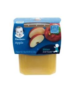 Gerber 2nd Foods Apple Baby Food, 4 Oz, 2 Tubs Per Pack, Box Of 8 Packs