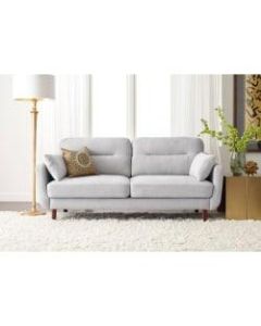 Serta Sierra Collection Loveseat, Smoke Gray/Chestnut