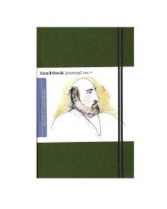 Hand Book Journal Co. Travelogue Drawing Journals, Landscape, 5 1/2in x 8 1/4in, 128 Pages, Cadmium Green, Pack Of 2