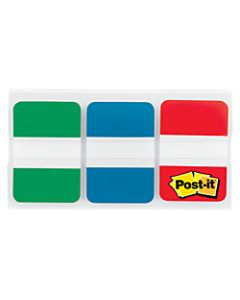 Post-it Notes Durable Filing Tabs, 1in x 1-1/2in, Assorted Colors, 22 Flags Per Pad, Pack Of 3 Pads