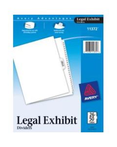Avery 20% Recycled Avery-Style Premium Collated Legal Index Exhibit Dividers, Side-Tab, 26-50, 8 1/2in x 11in
