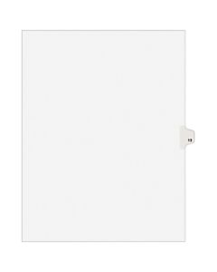 Avery Avery-Style 20% Recycled Collated Legal Index Exhibit Dividers, 8 1/2in x 11in, White Dividers/White Tabs, 13, Pack Of 25