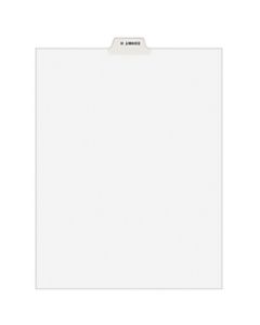 Avery Avery-Style Collated Legal Index Exhibit Dividers, 8 1/2in x 11in, White Dividers/White Tabs, EXHIBIT H, Pack Of 25
