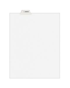 Avery Avery-Style Collated Legal Index Exhibit Dividers, 8 1/2in x 11in, White Dividers/White Tabs, EXHIBIT I, Pack Of 25