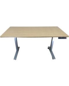 Uncaged Ergonomics Rise Up - Electric Adjustable Height Standing Desk - Natural Bamboo Rectangle Top - 60in Table Top Width x 30in Table Top Depth x 1in Table Top Thickness - 51.60in Height x 71in Width