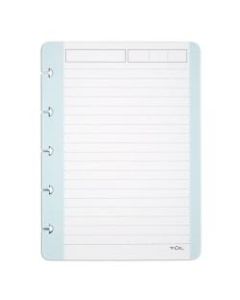 TUL Discbound Notebook Task Pad, 3in x 7-1/2in, 50 Sheets, Teal/White