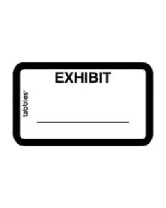 Tabbies Color-coded Legal Exhibit Labels, 58092, 1 5/8inW x 1inL, White, Pack Of 252