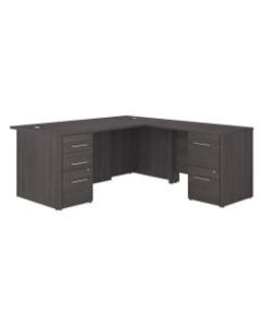 Bush Business Furniture Office 500 72inW L-Shaped Executive Desk With Drawers, Storm Gray, Premium Installation