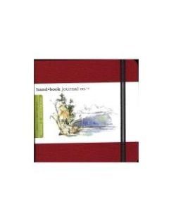 Hand Book Journal Co. Travelogue Drawing Journals, Square, 5 1/2in x 5 1/2in, 128 Pages, Vermilion Red, Pack Of 2