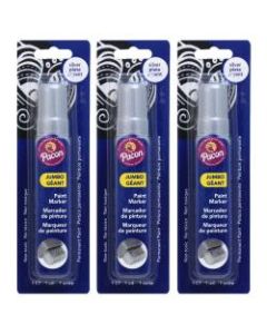 Pacon Jumbo Markers, 5/8in Nib, Silver, Pack Of 3 Markers