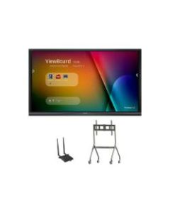 ViewSonic IFP9850-C4 - 98in Diagonal Class (98in viewable) LED-backlit LCD display - interactive - with touchscreen - 4K UHD (2160p) 3840 x 2160 - with ViewSonic LB-WIFI-001 Adapter, ViewSonic VB-STND-005 Cart, ViewSonic NMP660 Chromebox