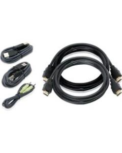 IOGEAR 6ft Dual View HDMI, USB KVM Cable Kit with Audio (TAA) - 6 ft KVM Cable for KVM Switch, Desktop Computer, Notebook, Monitor, Keyboard, Mouse, Speaker