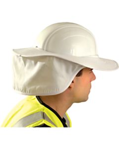 Hard Hat Shades, White, For Most Regular Hard Hats (Not Full Brim)