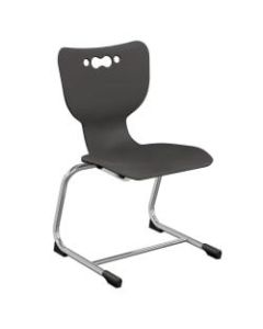 Hierarchy Stackable Cantilever Student Chairs, 14in, Black/Chrome, Set Of 5 Chairs