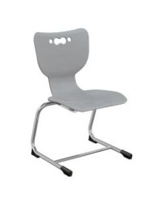 Hierarchy Stackable Cantilever Student Chairs, 14in, Grey/Chrome, Set Of 5 Chairs
