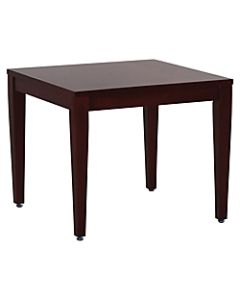 Lorell Solid Wood Corner Table, Mahogany