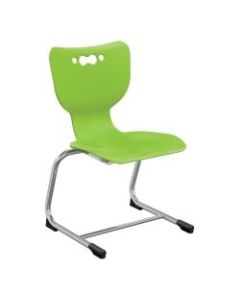 Hierarchy Stackable Cantilever Student Chairs, 14in, Lime/Chrome, Set Of 5 Chairs
