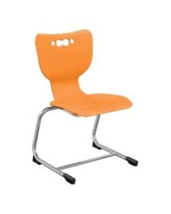 Hierarchy Stackable Cantilever Student Chairs, 14in, Orange/Chrome, Set Of 5 Chairs