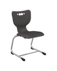 Hierarchy Stackable Cantilever Student Chairs, 16in, Black/Chrome, Set Of 5 Chairs
