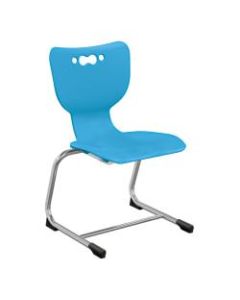 Hierarchy Stackable Cantilever Student Chairs, 16in, Blue/Chrome, Set Of 5 Chairs