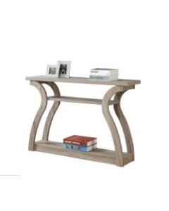 Monarch Specialties Console Table, Curved, 3 Tier, Dark Taupe