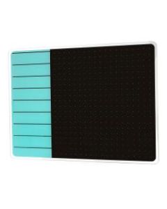 Floortex Viztex Glacier Plan And Grid Magnetic Unframed Dry-Erase Whiteboard, 17in x 23in, Teal