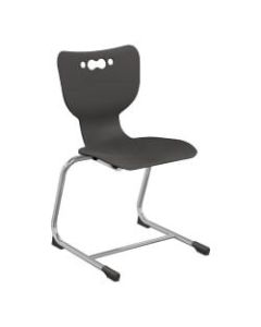 Hierarchy Stackable Cantilever Student Chairs, 18in, Black/Chrome, Set Of 5 Chairs
